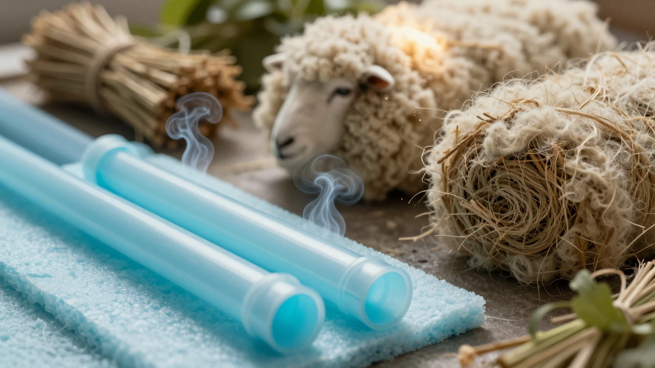 Toxic PVC and foam vs natural wool and hemp insulation materials